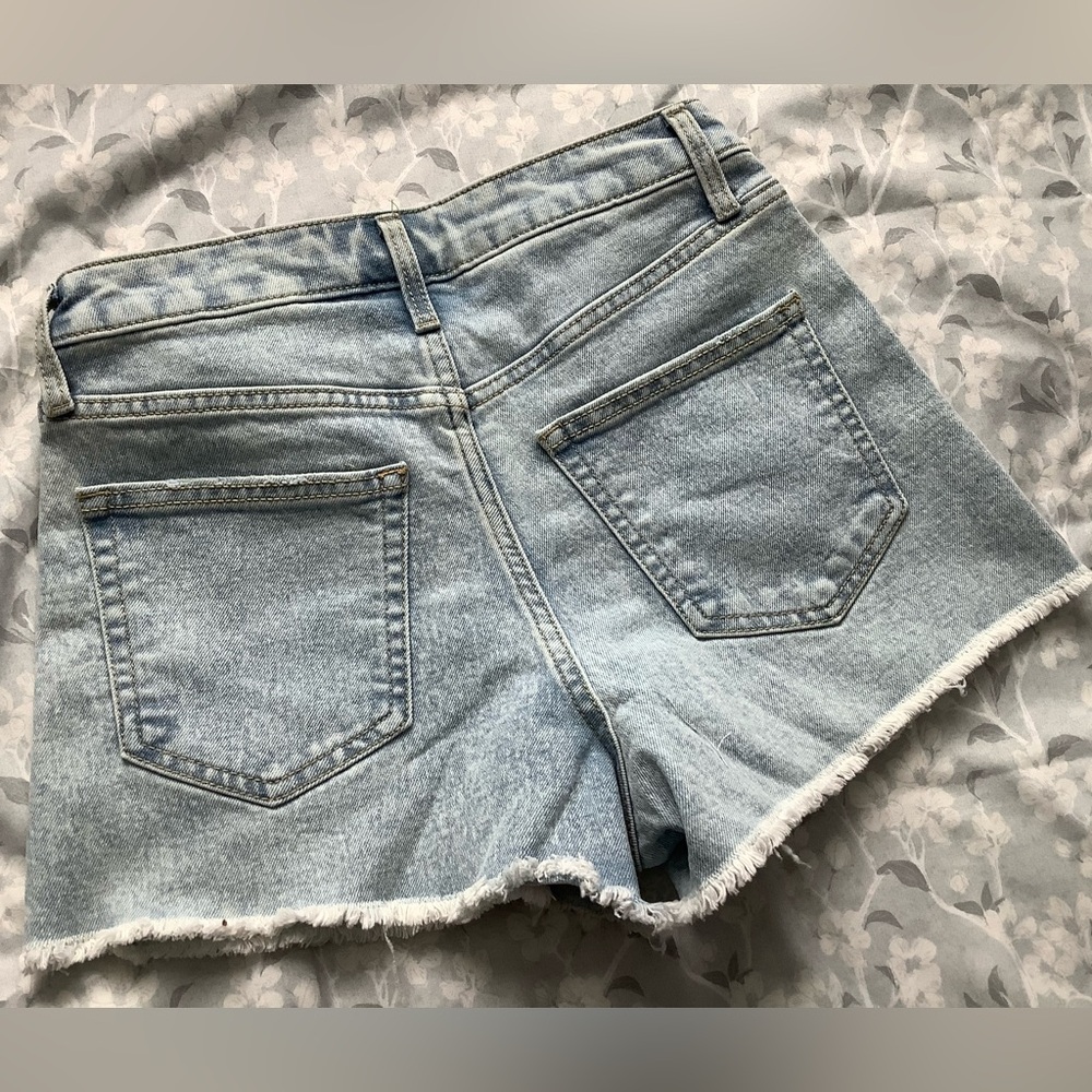 No Boundaries Acid Wash Denim Cutoff Shorts Y2K Casual summer - Picture 5 of 5